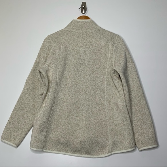 L.L. Bean Sweater Fleece Jacket Full Zip Jacket. Beige. Women’s Large Petite. - Picture 2 of 6